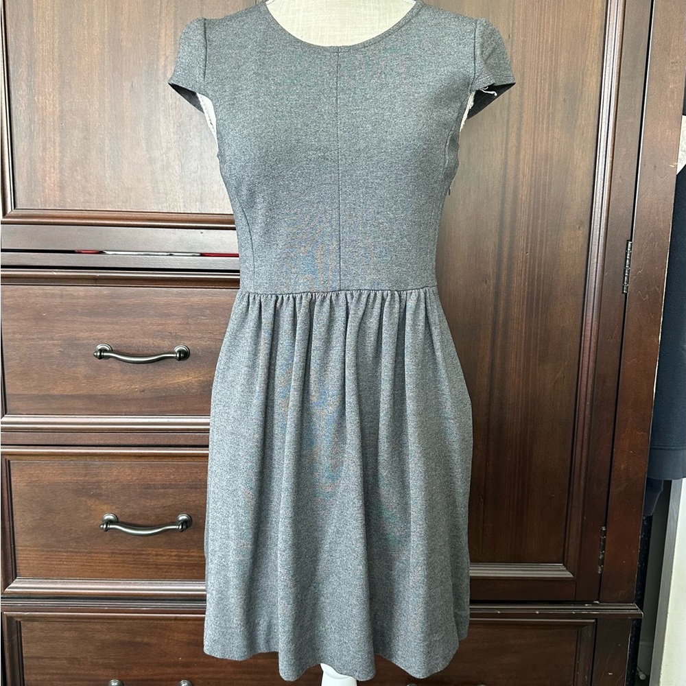 Madewell Classic Gray Midi Dress